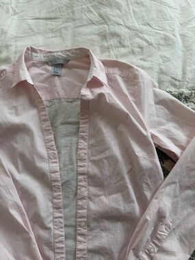 Light Pink pinstripe Button-Up Shirt